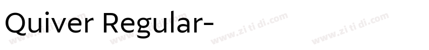 Quiver Regular字体转换 Quiver Regular字体转换